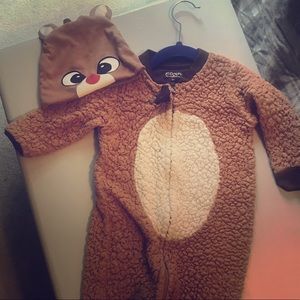 Toddler pajama onesie with matching hat